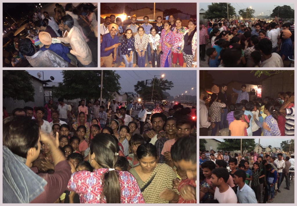 During Distribution Drive at Khajeri Slum Chandigarh